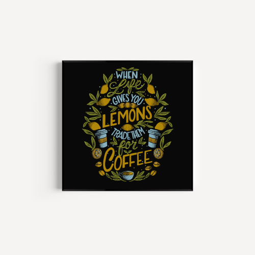 Lemons for Coffee Art Print
