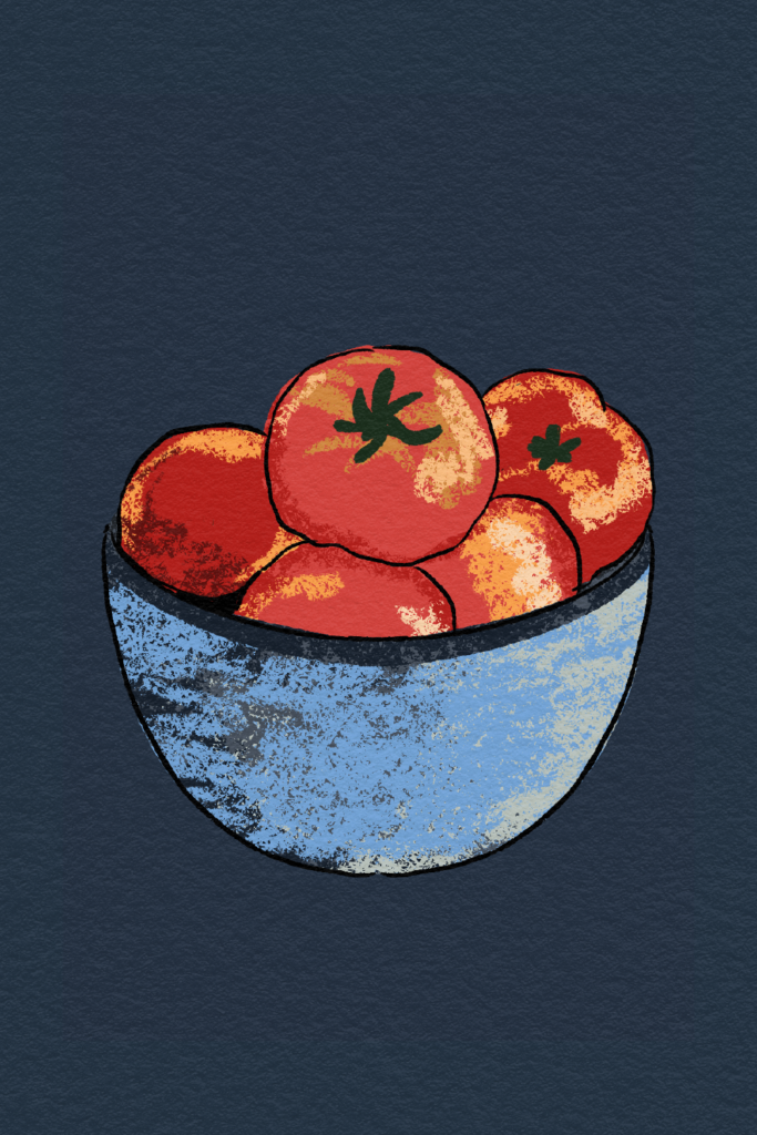 Tomatoes in a Bowl Artwork