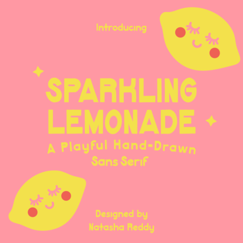 Sparkling Lemonade Font Illustrations and Display of Font