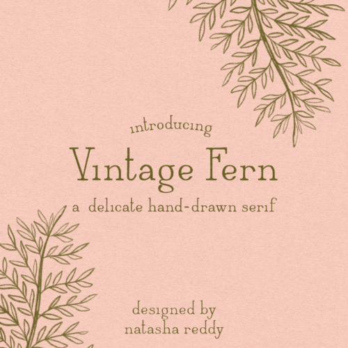 Font inspired by Cottage Core