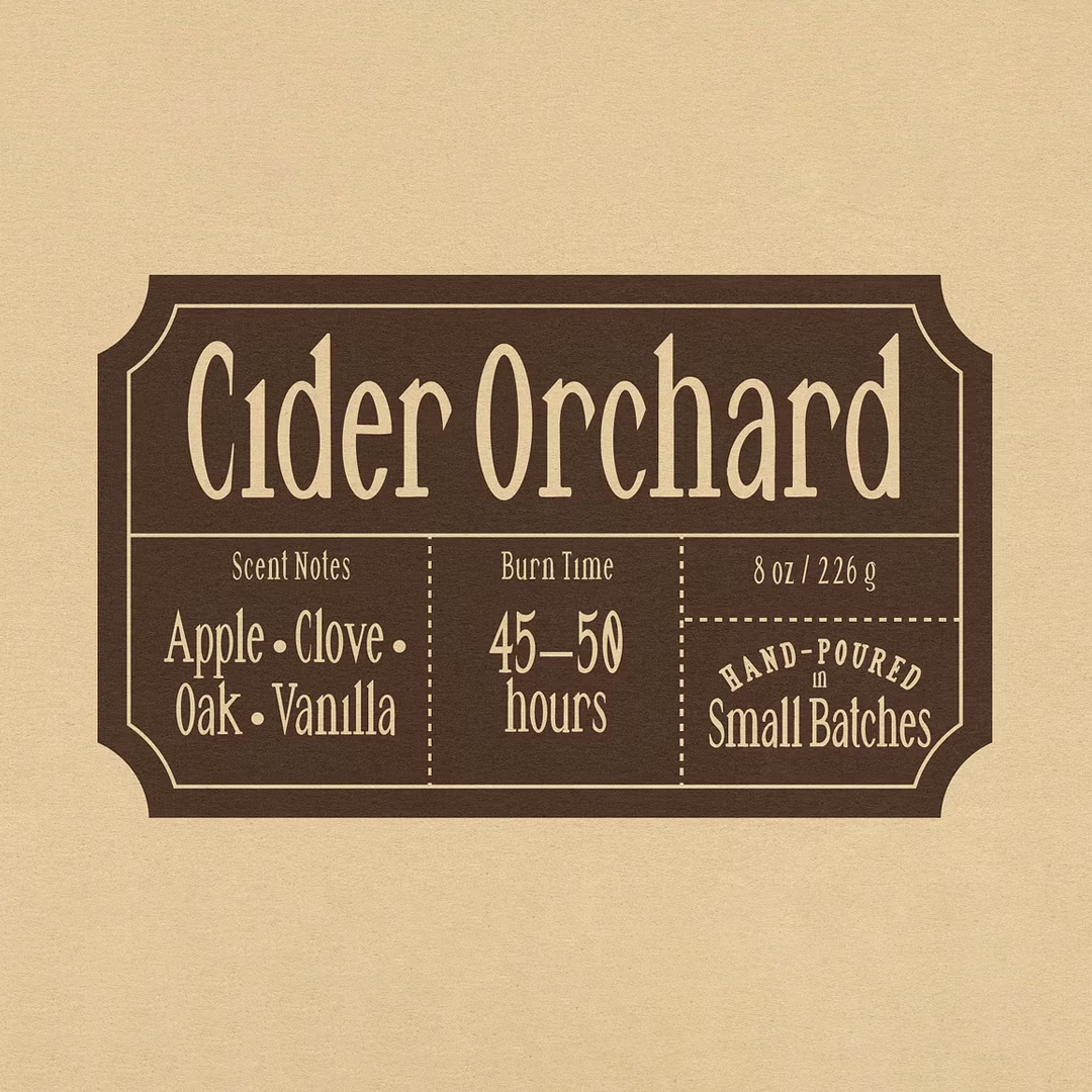 Oaklane Font Example of a Label Design