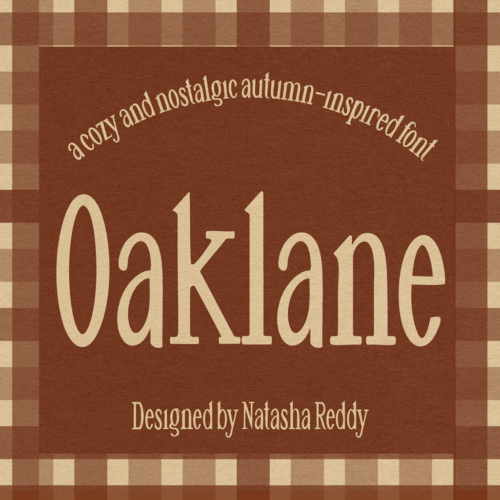 Oaklane font inspired by autumn aesthetic