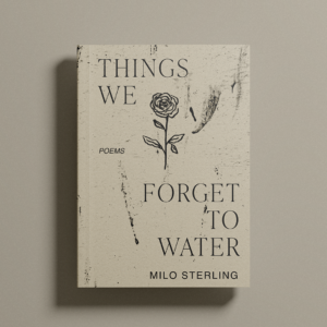 Hand-drawn line art poetry book cover design canada for contemporary indie authors.