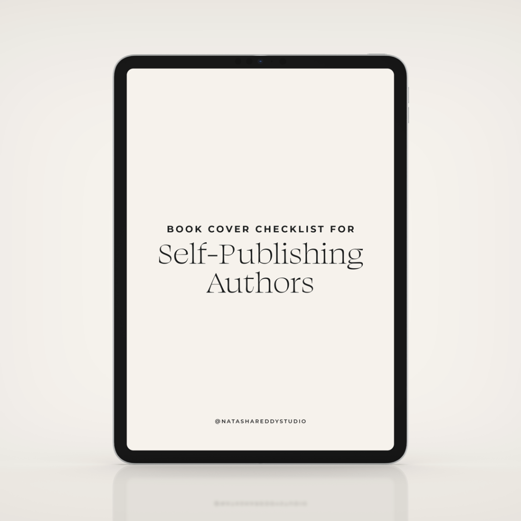 Book cover design checklist mockup for indie authors Canada